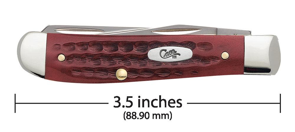 Pocket Worn® Corn Cob Jig Old Red Bone Mini Trapper - Case Knife - 00784