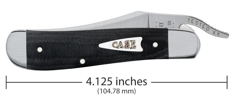 Smooth Black Micarta® RussLock® - Case Knife - 27734