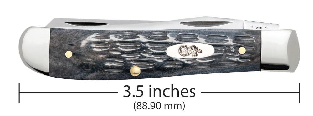 Pocket Worn® Crandall Jig Gray Bone Mini Trapper - Case Knife - 58414