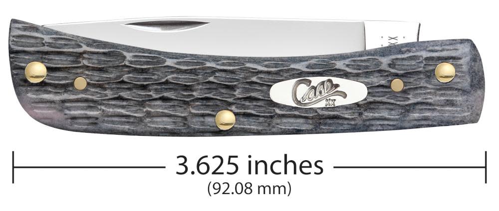 Pocket Worn® Crandall Jig Gray Bone Sod Buster Jr® - Case Knife - 58412