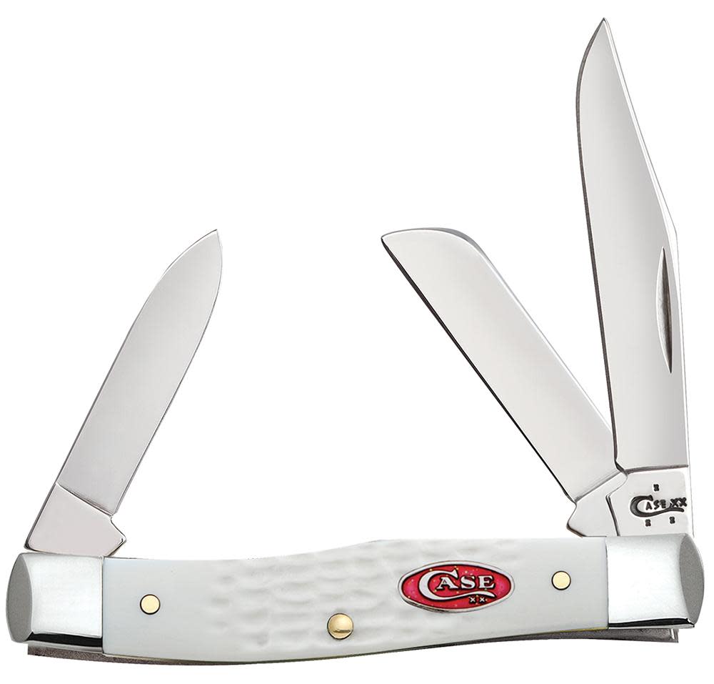 SparXX™ Standard Jig White Synthetic Medium Stockman - Case Knife - 60184