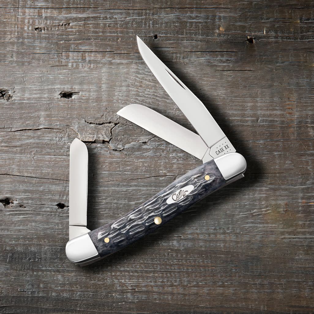 Pocket Worn® Crandall Jig Gray Bone Medium Stockman - Case Knife - 58413