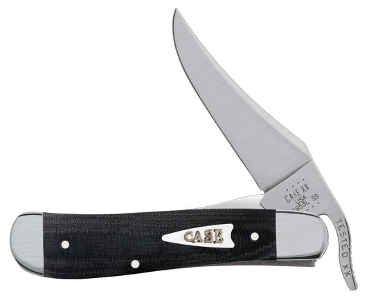 Smooth Black Micarta® RussLock® - Case Knife - 27734