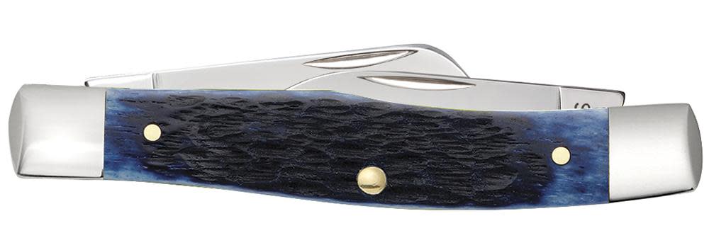 Rogers Jig Navy Blue Bone Medium Stockman - Case Knife - 07049