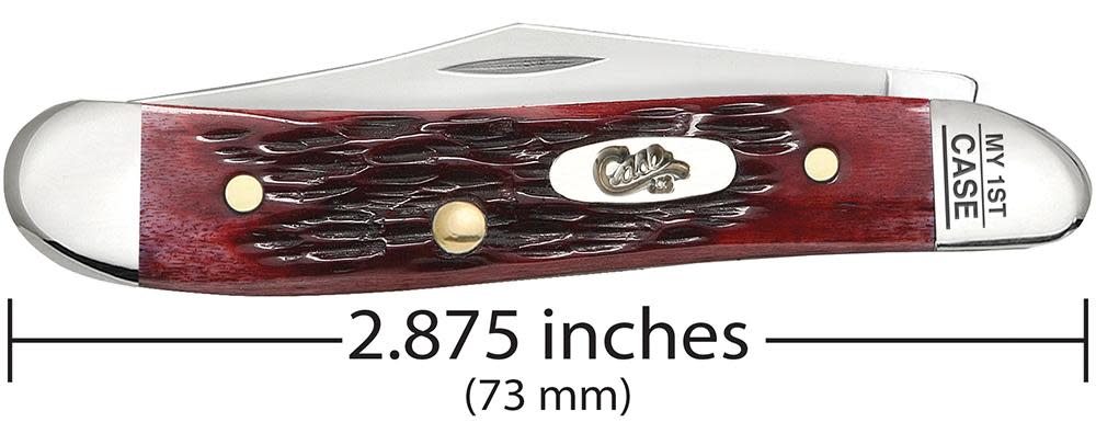 My First Case Peach Seed Jig Old Red Bone Peanut - Case Knife - 03693