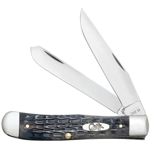 Pocket Worn® Crandall Jig Gray Bone Trapper - Case Knife - 58410