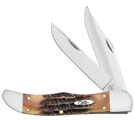 6.5 BoneStag® Folding Hunter with Leather Sheath - Case Knife - 03574