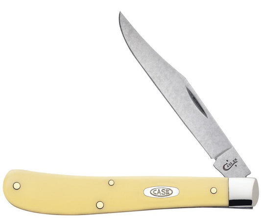 Yellow Synthetic CS Slimline Trapper - Case Knife - 00031