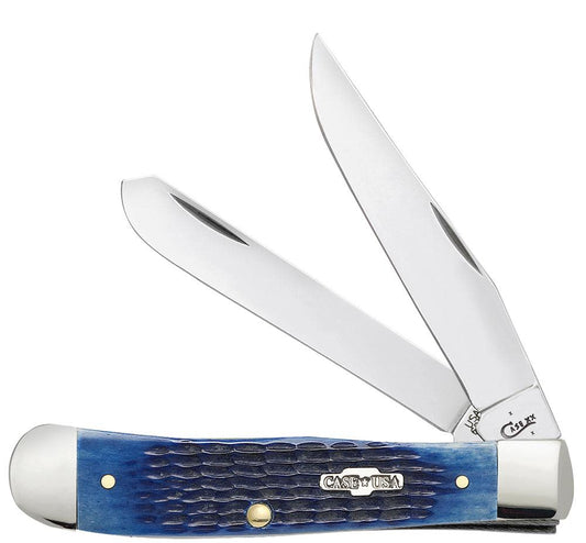 Rogers Corn Cob Jig Blue Bone Trapper - Case Knife - 02800
