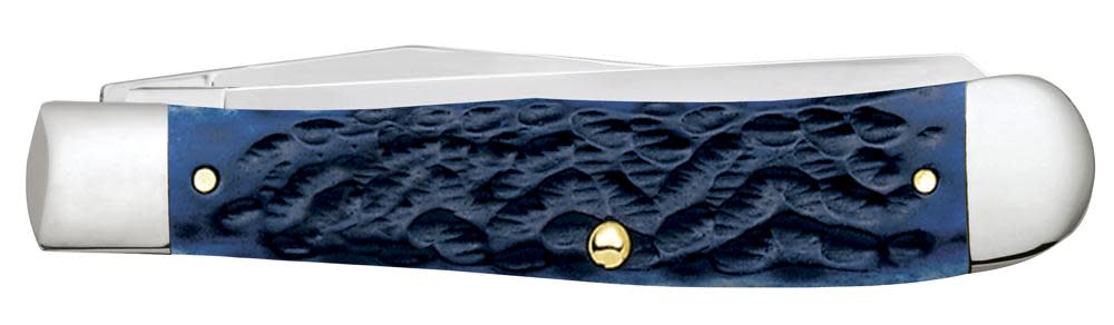 Masonic Gift Tin Standard Jig Blue Bone Trapper - Case Knife - 01058