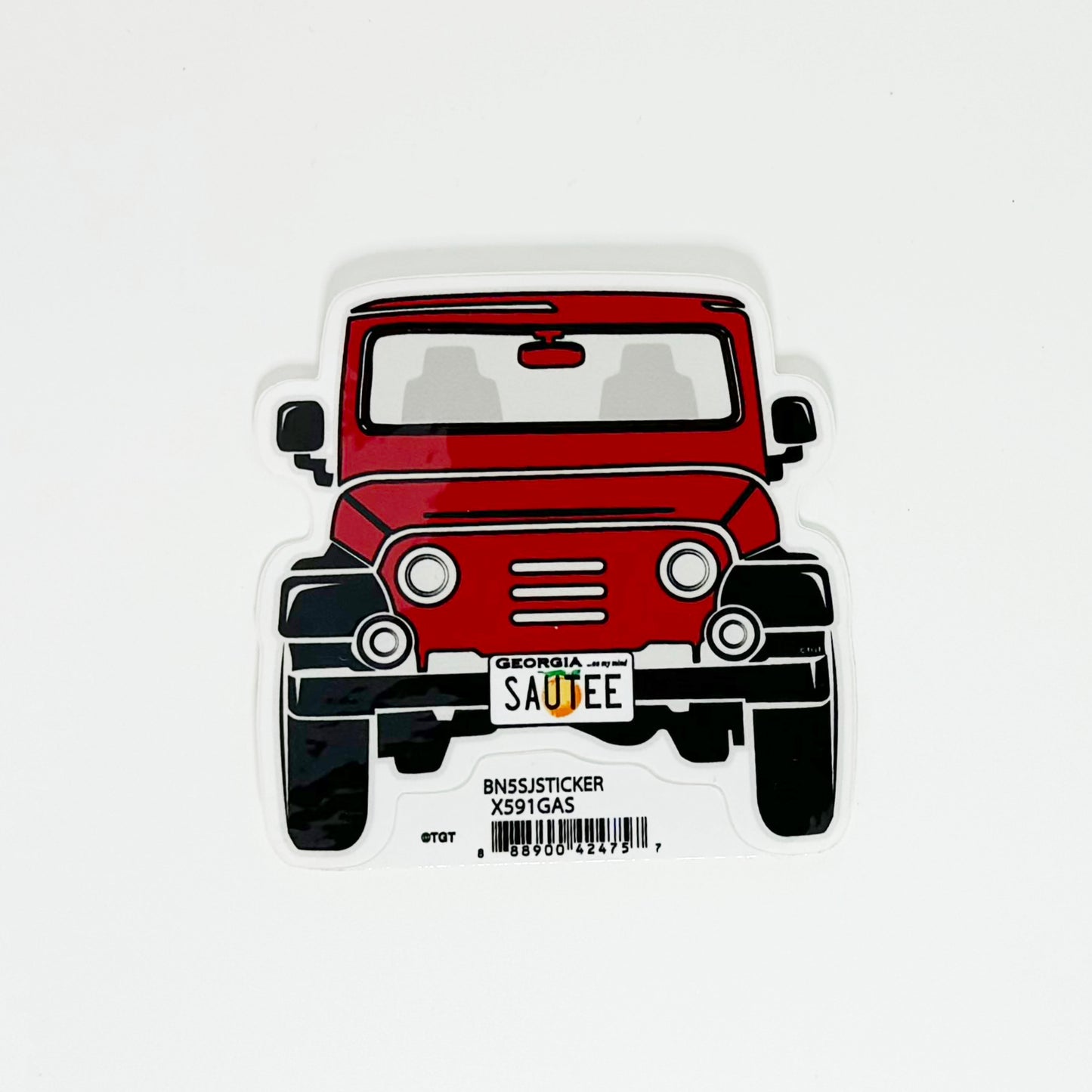 Red Jeep Sticker