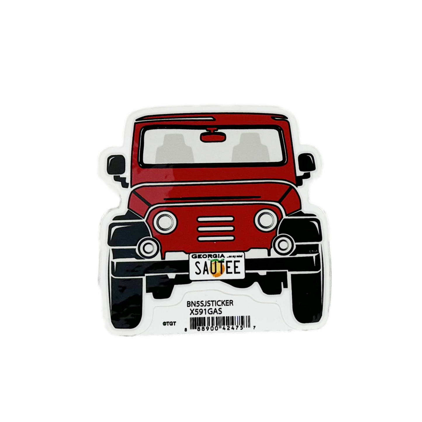 Red Jeep Sticker
