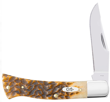 Amber Bone Peach Seed Jig Case Axe Handle - Case Knife - 10799