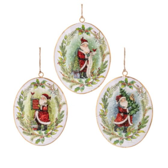 Santa Disk Ornament