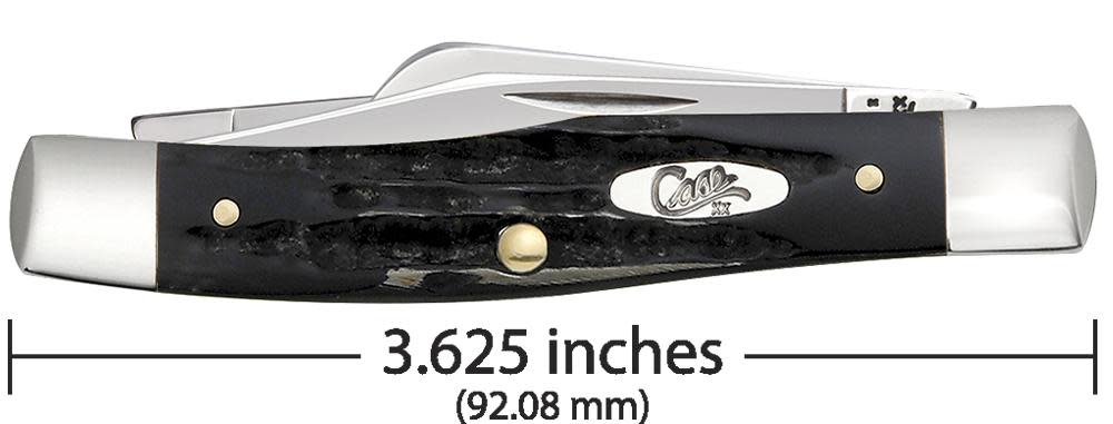 Jigged Buffalo Horn Medium Stockman with Pen Blade - Case Knife - 65012