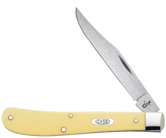 Yellow Synthetic Slimline Trapper - Case Knife - 80031