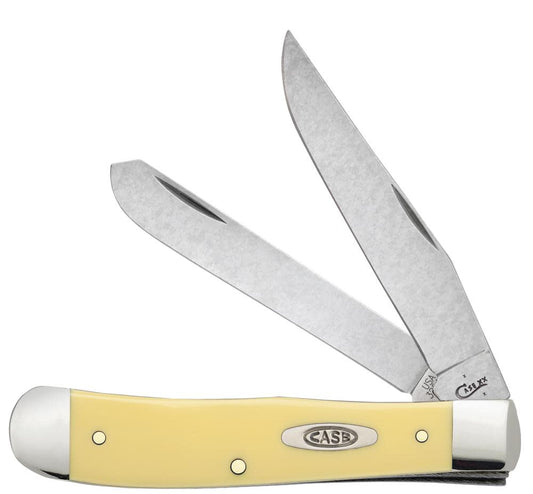 Yellow Synthetic Trapper with Clip - Case Knife - 81091