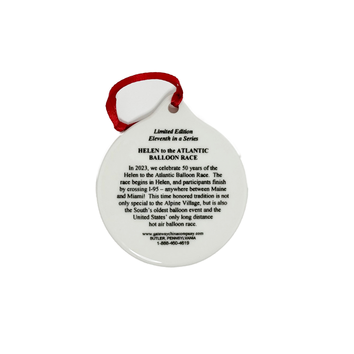 Landmark Ornament - Helen to the Atlantic Balloon Race