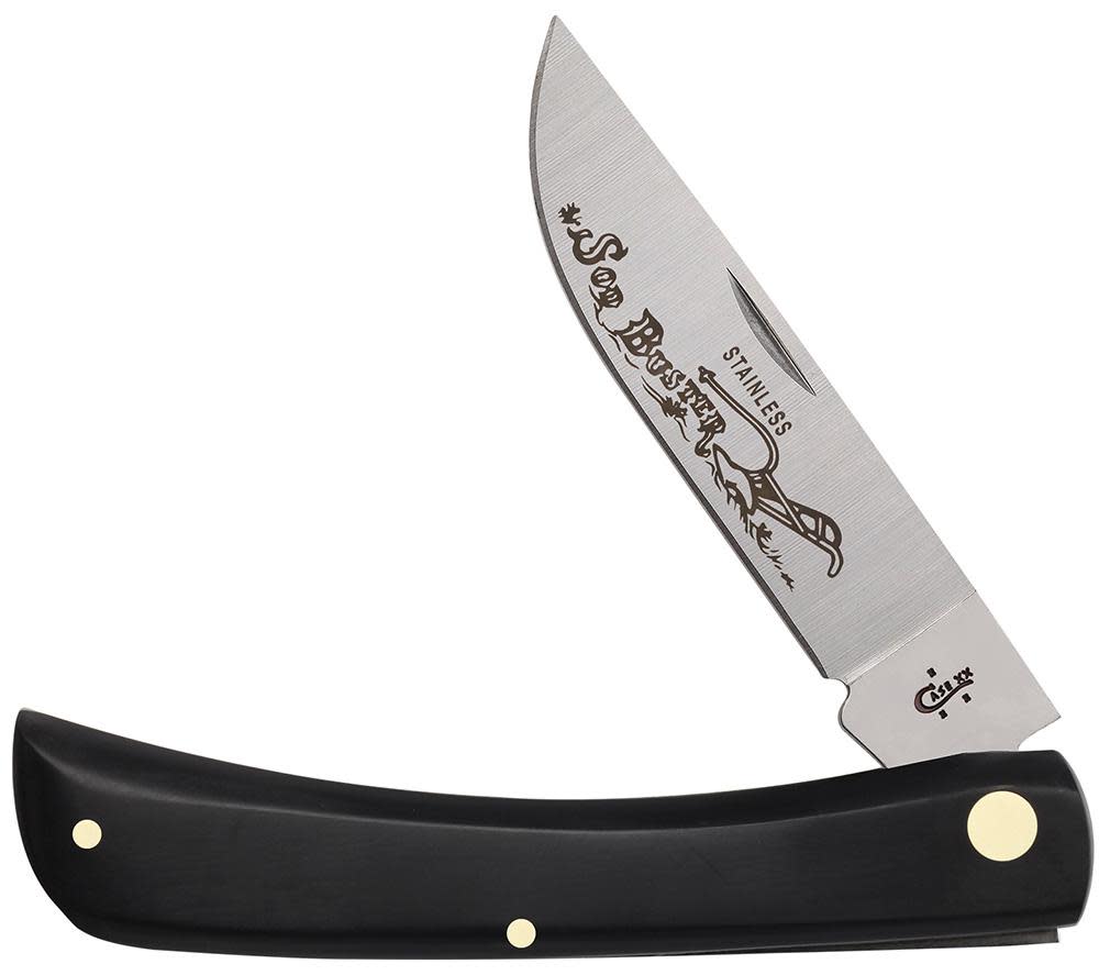 Jet-Black Synthetic Sod Buster® - Case Knife - 00092