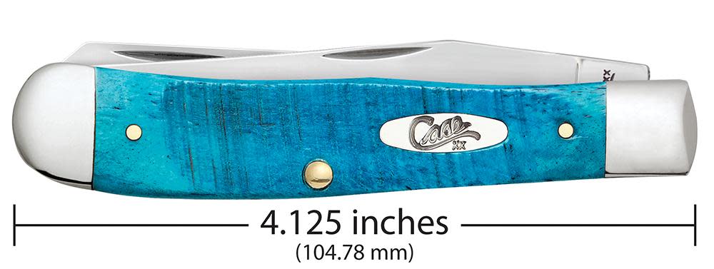 Sawcut Jig Caribbean Blue Bone Trapper - Case Knife - 25592