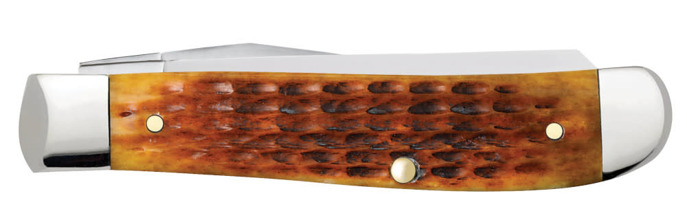 Rogers Corn Cob Jig Antique Bone Mini Trapper - Case Knife - 52830