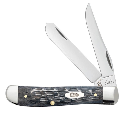 Pocket Worn® Crandall Jig Gray Bone Mini Trapper - Case Knife - 58414