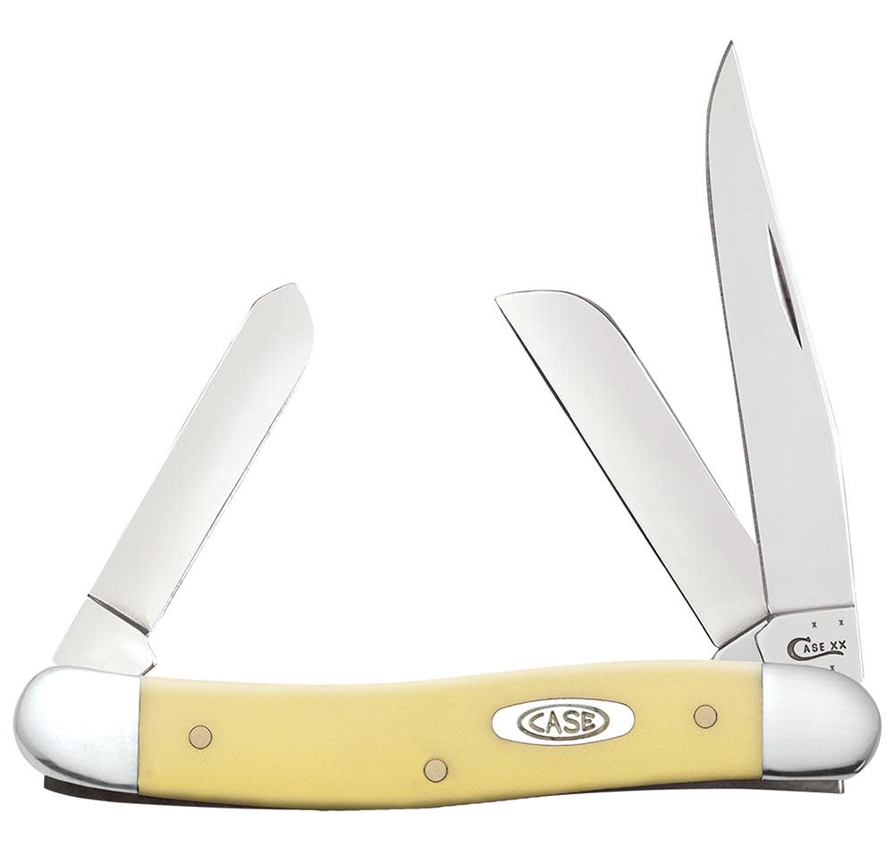 Yellow Synthetic Medium Stockman - Case Knife - 80035
