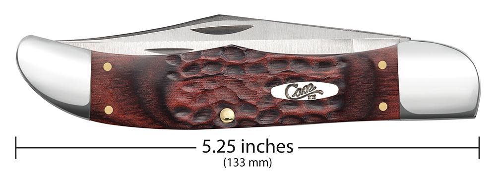 Rosewood Standard Jig Folding Hunter with Leather Sheath - Case Knife - 00189