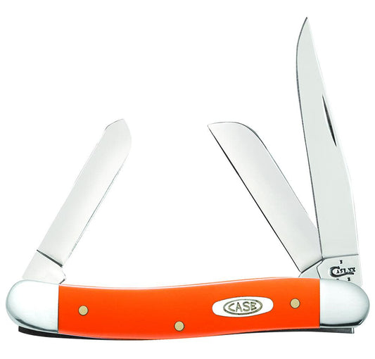 Smooth Orange Synthetic Medium Stockman - Case Knife - 80509