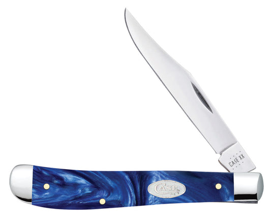 Smooth Blue Pearl Kirinite® Slimline Trapper - Case Knife - 23445