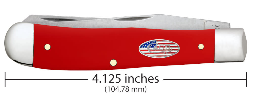 American Workman Smooth Red Synthetic CS Trapper - Case Knife - 73930
