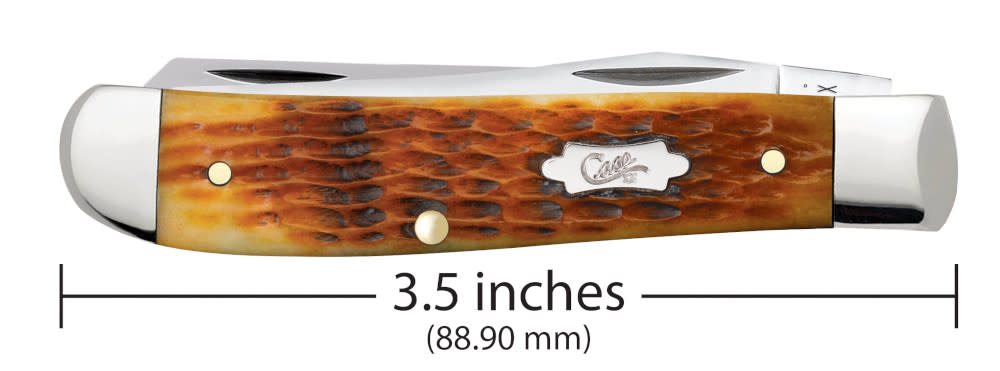Rogers Corn Cob Jig Antique Bone Mini Trapper - Case Knife - 52830