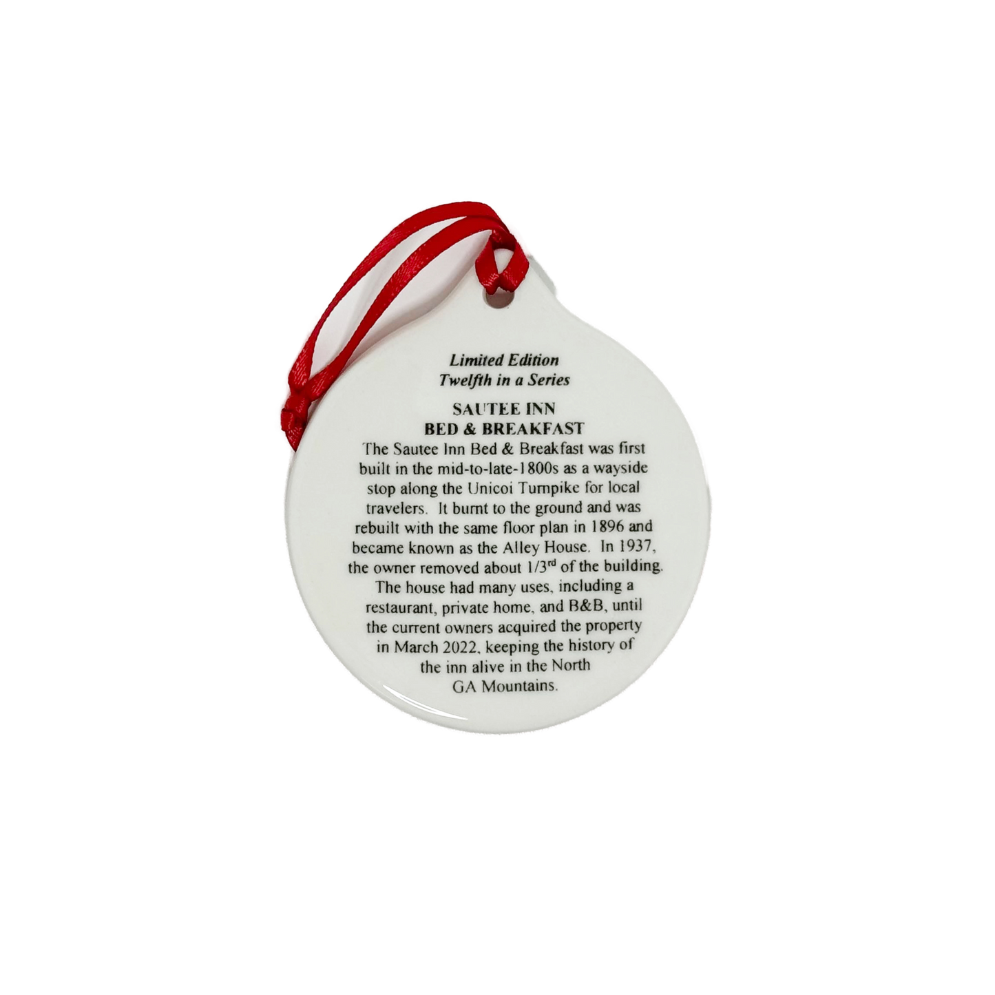 Landmark Ornament - Sautee Inn Bed & Breakfast