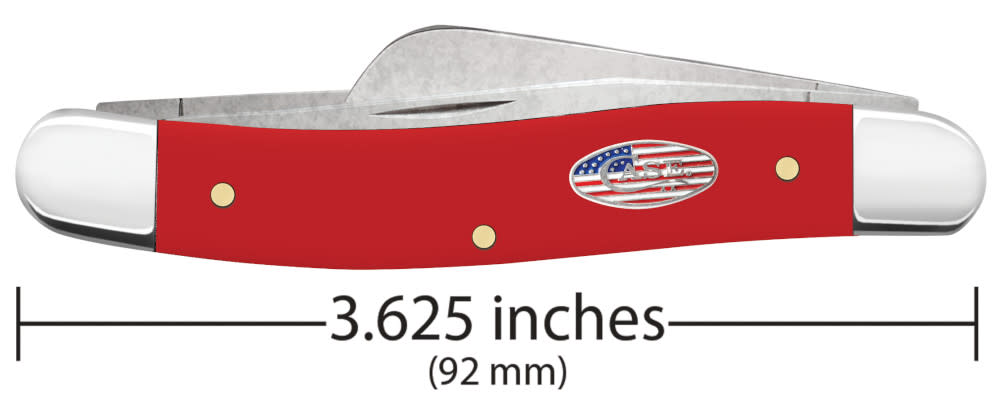 American Workman Smooth Red Synthetic CS Medium Stockman - Case Knife - 73931
