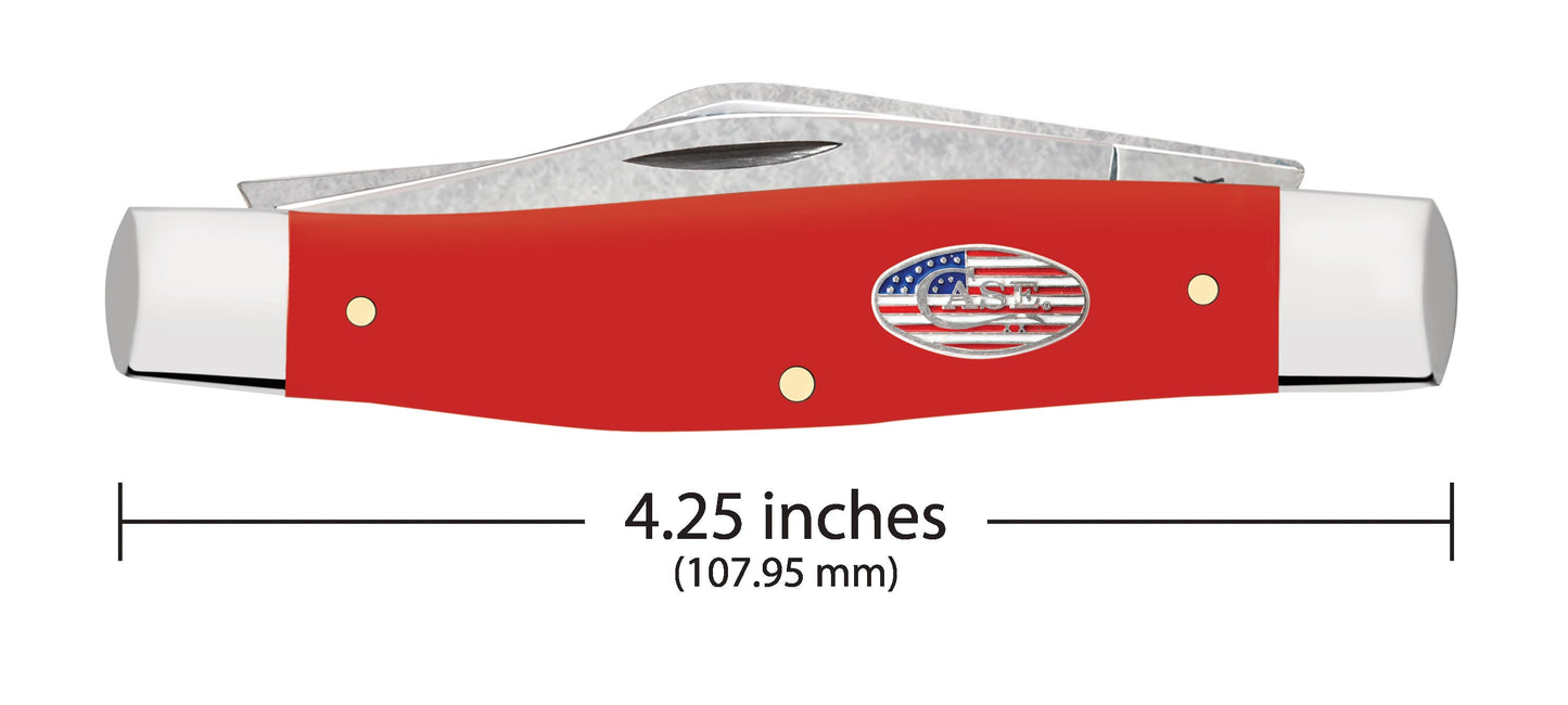 American Workman Smooth Red Synthetic CS Large Stockman - Case Knife - 73929