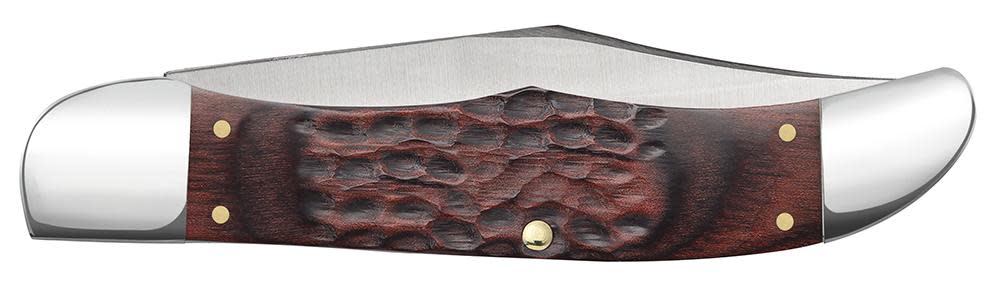 Rosewood Standard Jig Folding Hunter with Leather Sheath - Case Knife - 00189