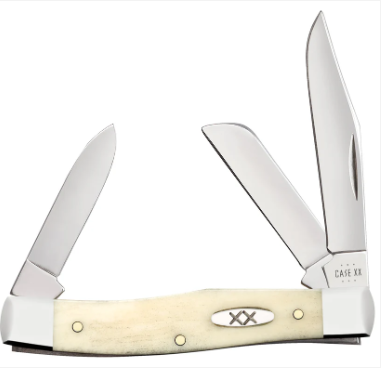 Natural Bone Smooth Medium Stockman - Case Knife - 13311