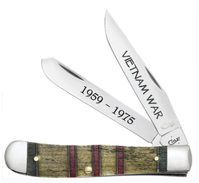 Vietnam Natural Bone Color Wash Trapper - Case Knife - 22040