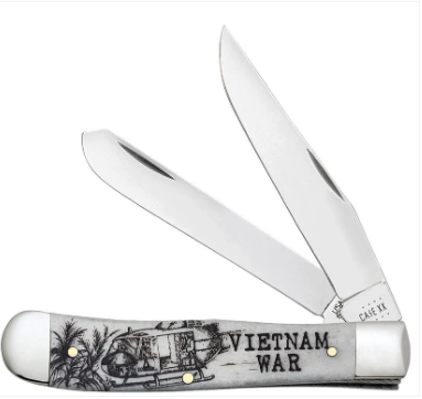 Vietnam War Natural Bone Smooth Trapper - Case Knife - 50952