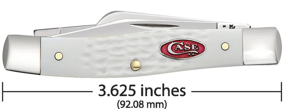 SparXX™ Standard Jig White Synthetic Medium Stockman - Case Knife - 60184