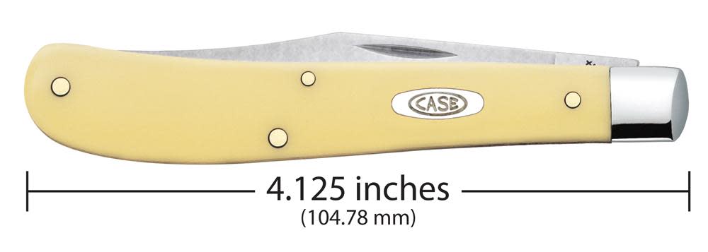 Yellow Synthetic Slimline Trapper - Case Knife - 80031