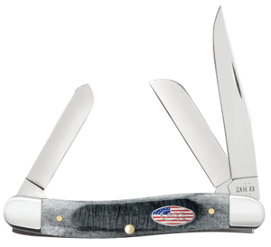 Gray Bone Sawcut Jig Medium Stockman - Case Knife - 53061