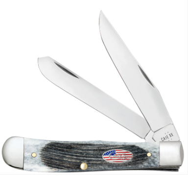 Gray Bone Sawcut Jig Trapper - Case Knife - 53060