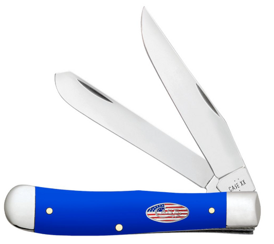 Royal Blue Synthetic Smooth Trapper - Case Knife - 16400