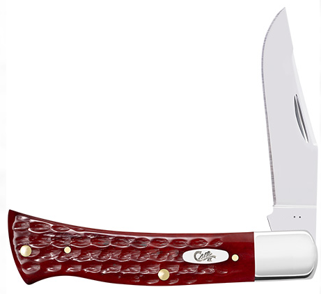 Pocket Worn Old Red Bone Corn Cob Jig Case Axe Handle - Case Knife - 10299