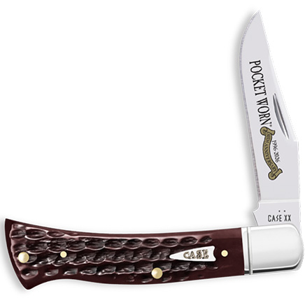Pocket Worn Mahogany Bone Corn Cob Jig Case Axe Handle - Case Knife - 55237