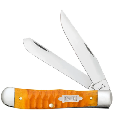 Persimmon Orange Bone Gator Jig Trapper - Case Knife - 38070