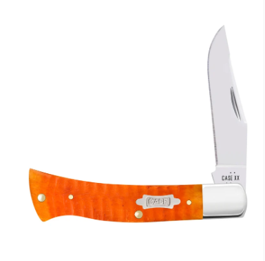 Persimmon Orange Bone Gator Jig Case Axe Handle - Case Knife - 38076