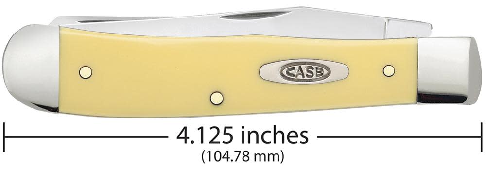 Yellow Synthetic CS Trapper - Case Knife - 00161