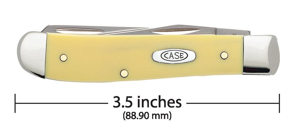 Yellow Synthetic Mini Trapper - Case Knife - 80029